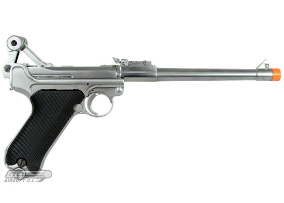 WE P08L Luger GBB Airsoft Pistol ( Silver ) WE P08L Luger GBB Airsoft Pistol ( Silver )