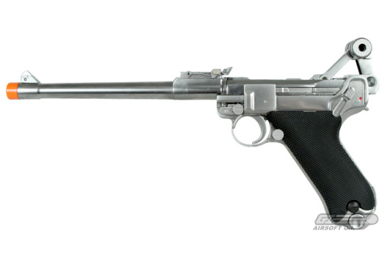 WE P08L Luger GBB Airsoft Pistol ( Silver ) WE P08L Luger GBB Airsoft Pistol ( Silver )
