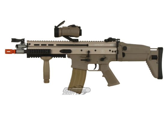 WE Open Bolt FN Herstal SCAR-L MK16 Carbine GBB Airsoft Rifle ( Tan )