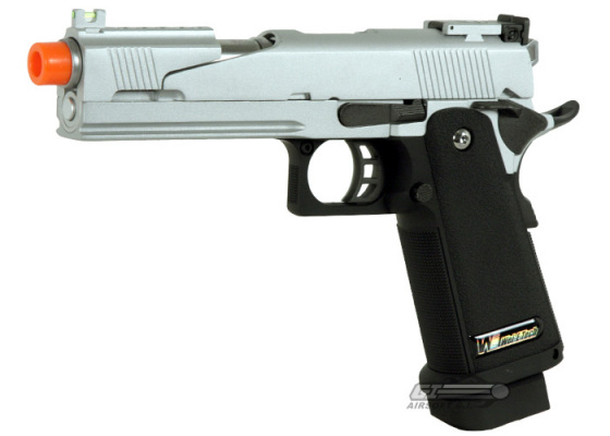 WE Silver Dragon 5.1 A 1911 Hi Capa GBB Airsoft Pistol ( Silver )