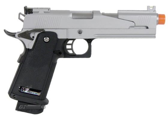 WE Silver Dragon 5.1 A 1911 Hi Capa GBB Airsoft Pistol ( Silver )