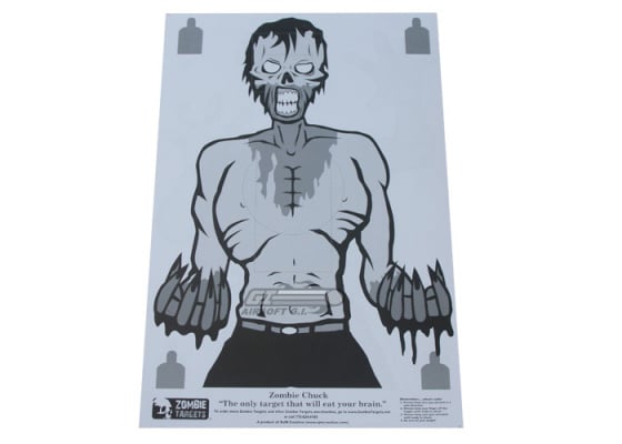 Zombie Industries "Chuck" Zombie Targets Paper Target - 25 Pack ( 23 x 35" )