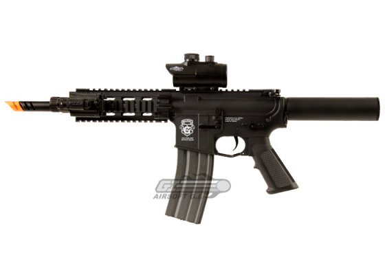 G&G Combat Machine GR16 CQW Wasp M4 Carbine Blow Back AEG Airsoft Rifle ( Black )