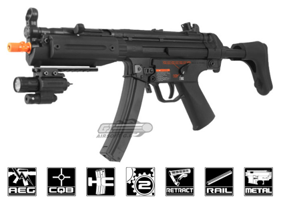 G&G Full Metal PM5-A5 Blowback Retractable Stock AEG Airsoft SMG