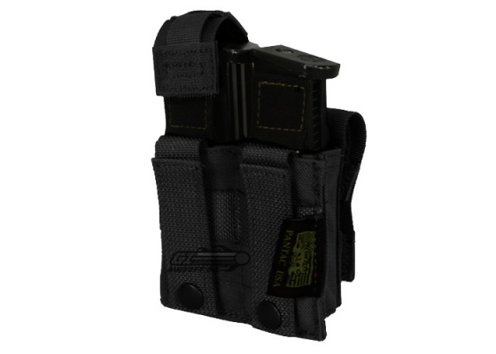 Pantac USA 1000D Cordura Molle Dual .45 Magazine Pouch w/ Hard Inserts ( Black )