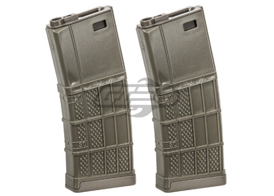 SOCOM Gear Lancer M4 / M16 L5 AWM 340 rd. AEG High Capacity Magazine - 2 Pack ( Flat Dark Earth )