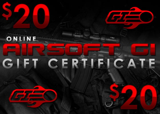 Airsoft GI Gift Certificate $20 ( Online Only / E-mail Delivery )
