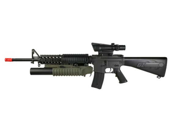 JG F6620 M16A4 DMR RIS AEG Airsoft Rifle Enhanced Version ( Black )