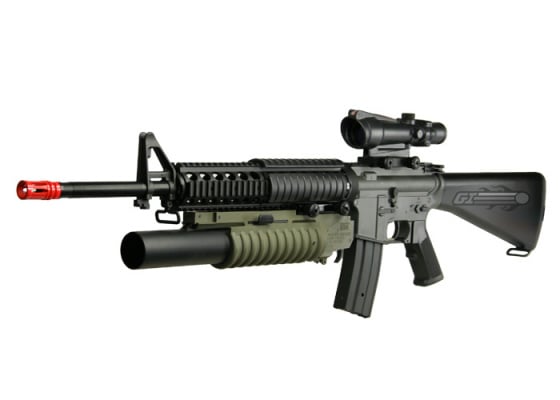 JG F6620 M16A4 DMR RIS AEG Airsoft Rifle Enhanced Version ( Black )
