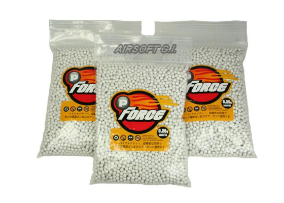 P Force High Precision .20g 5000 ct. BBs 3 Bag Special ( White )