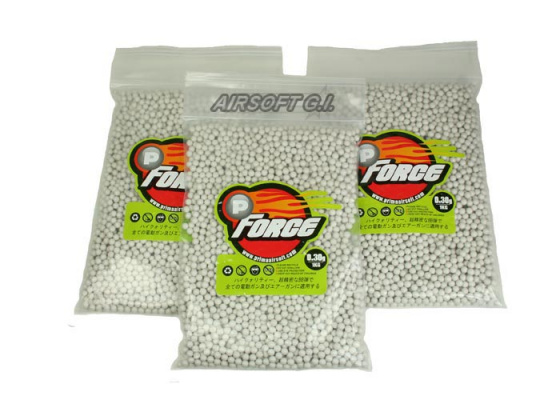 P Force High Precision .30g 3300 ct. BBs 3 Bag Special ( White )