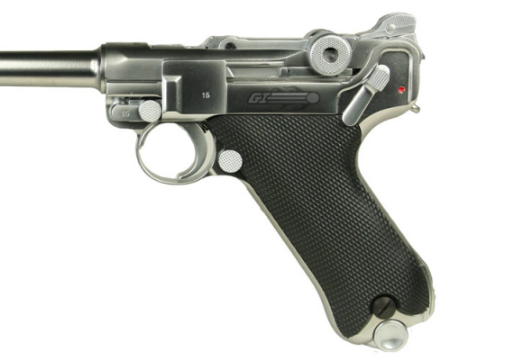 WE P08S Luger GBB Airsoft Pistol ( Silver )