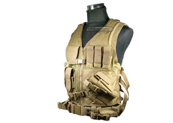 Condor Outdoor Crossdraw Tactical Vest ( Tan / M - L )