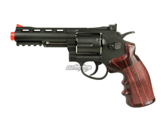 WG 4" Revolver CO2 Airsoft Pistol ( Black / Imitation Wood )