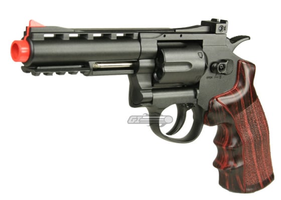 WG 4" Revolver CO2 Airsoft Pistol ( Black / Imitation Wood )