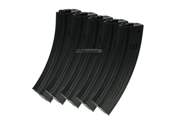 King Arms M4 / M16 100 rd. AEG Mid Capacity Magazine - 5 Pack ( Black )