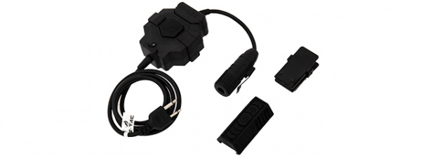 Lancer Tactical ZTAC ICOM Adapter for Radio & Head Set PTT ( Black )