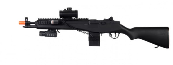 Double Eagle M14 Socom RIS Carbine Spring Airsoft Rifle w/ Red Dot Sight ( Black )