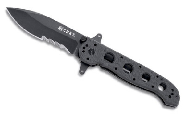 CRKT M21-14Sfg 3.875 Spear Point Combo Edge Flipper Folding Knife ( Black )