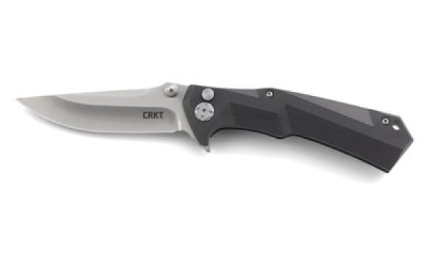 CRKT Tighe Tac Two 3.3" Clip Point Folding Knife ( Black )