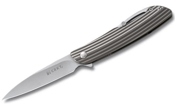 CRKT Swindle 3.2" Modified Wharncliffe Folding Knife ( Silver )