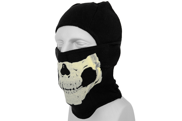 Emerson Tactical "Winter" Glow in the dark Balaclava ( Black )