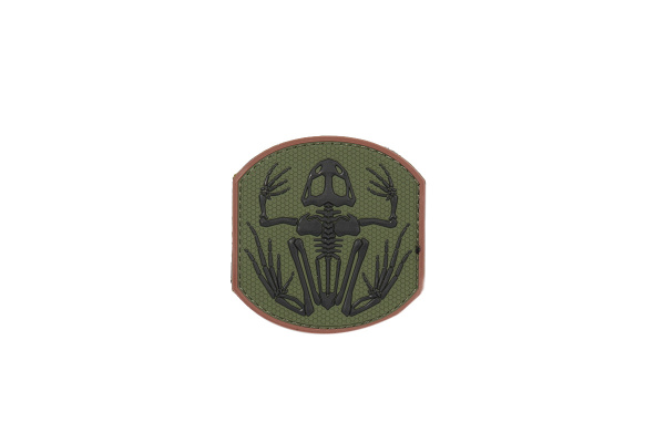 Emerson Frog Skeleton PVC Patch ( OD Green / Black )