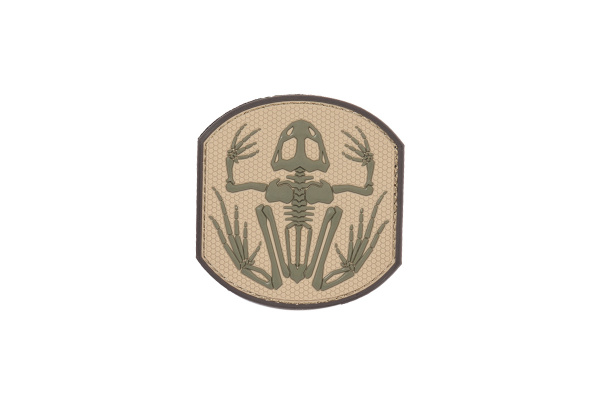 Emerson Frog Skeleton PVC Patch ( Tan / OD Green )