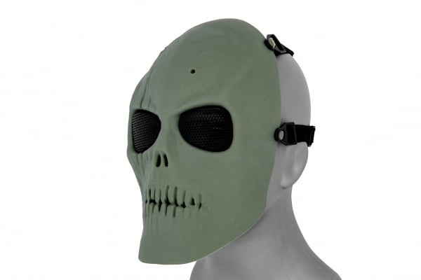 Emerson Mesh Scarred Skull Mask ( Zombie Green )