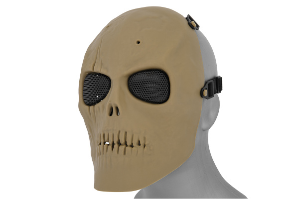 Emerson Mesh Scarred Skull Mask ( Tan )