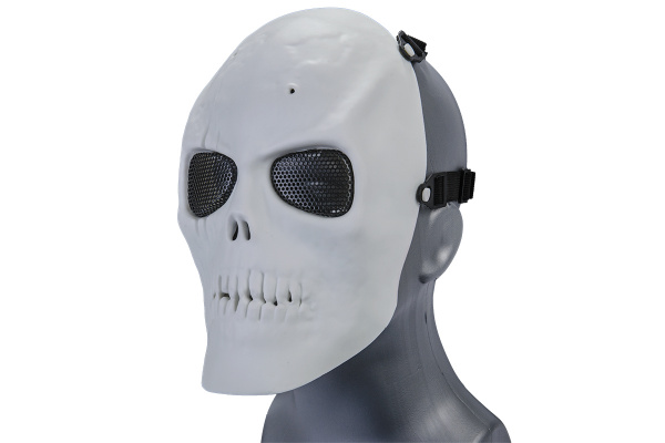 Emerson Mesh Scarred Skull Mask ( White )