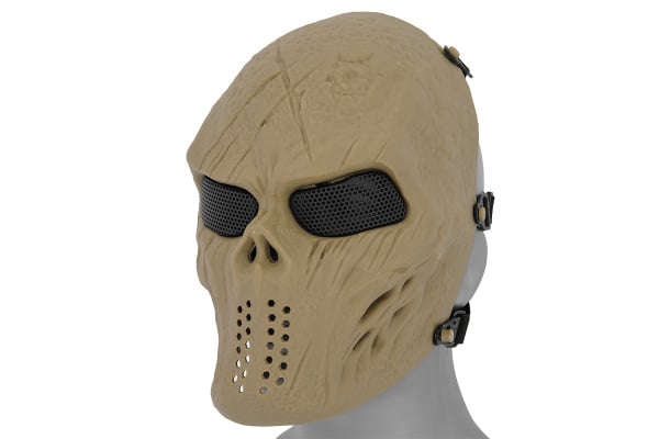 Emerson Villain Skull Mesh Face Mask ( Tan )