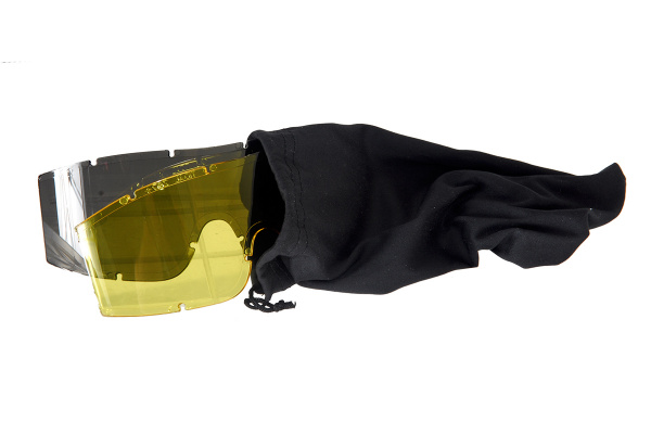 Lancer Tactical CA-223 Airsoft Safety Mask Replacement Lens Set ( Smoke / Yellow )