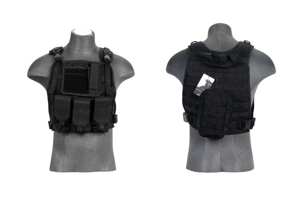 Lancer Tactical Molle Plate Carrier Vest ( Black )