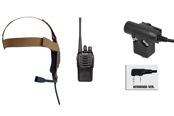 Baofeng BF-888S Radio, Zbowman Elite II Headset, & Z113KEN PTT Set ( Black / Coyote )