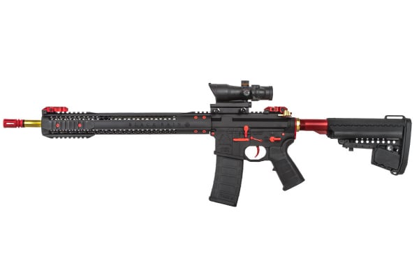 Black Rain Ordnance Limited Edition Fallout 15 3 Force Battle AEG Airsoft Rifle by King Arms ( Black / Red / Gold ) Black Rain Ordnance Limited Edition Fallout 15 3 Force Battle AEG Airsoft Rifle by King Arms ( Black / Red / Gold )