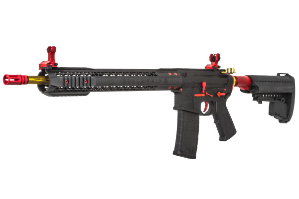 Black Rain Ordnance Limited Edition Fallout 15 3 Force Battle AEG Airsoft Rifle by King Arms ( Black / Red / Gold ) Black Rain Ordnance Limited Edition Fallout 15 3 Force Battle AEG Airsoft Rifle by King Arms ( Black / Red / Gold )