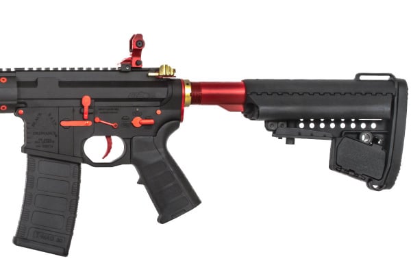 Black Rain Ordnance Limited Edition Fallout 15 3 Force Battle AEG Airsoft Rifle by King Arms ( Black / Red / Gold )