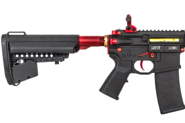 Black Rain Ordnance Limited Edition Fallout 15 3 Force Battle AEG Airsoft Rifle by King Arms ( Black / Red / Gold )