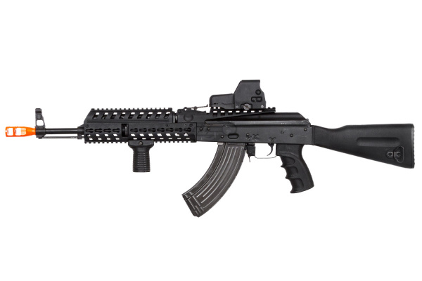 Lancer Tactical LT104B AK47 Tactical Keymod Rifle Blowback AEG Airsoft Rifle by Lonex ( Black )