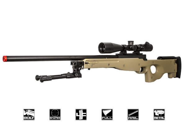 Bravo MK98 Bolt Action Sniper Airsoft Rifle w/ Bipod ( Tan )