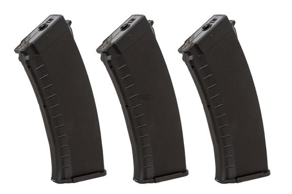 KWA AKR ERG 120 rd. AEG Mid Capacity Magazine - 3 Pack ( Black )