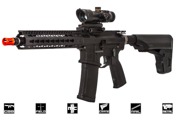 PTS Mega Arms MKM AR-15 10.5 CQB GBB Airsoft Rifle ( Black )