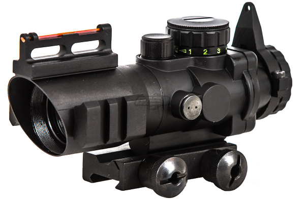 Spartan 4x32 Scout Scope With Integrated Rail and Fiber Optic Sights