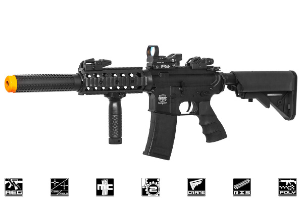 Valken Battle Machine SD M4 Carbine AEG Airsoft Rifle ( Black )