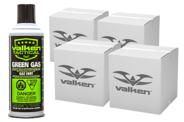 Valken Green Gas 4 Case ( 12 Cans Per Case : 48 Total )