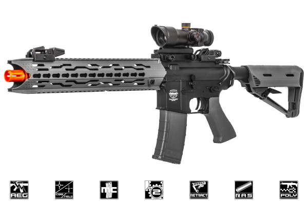 Valken Battle Machine TRG-L V2.0 M4 Carbine AEG Airsoft Rifle ( Black / Gray )