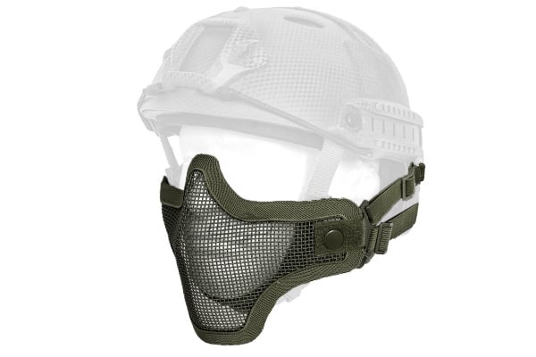 Emerson Tactical Helmet Version Metal Mesh Half Mask ( OD Green )