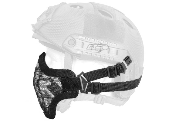 Emerson Tactical Helmet Version Skull Metal Mesh Half Mask ( Black )