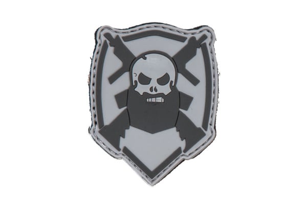 Tac 9 Industries Bearded Skull PVC Patch ( Gray )